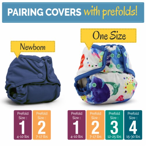 Kanga Care Bamboo Prefold Cloth Diapers (6pk) - Size 4 : Toddler Perspective: left