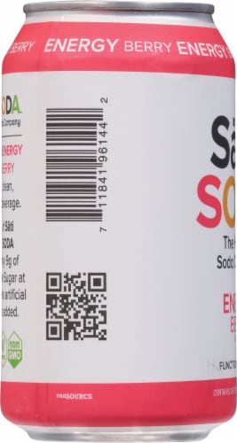 Sati Soda™ Energy Berry Beverage Perspective: left