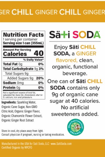 Sati Soda Chill Ginger Flavor Perspective: left