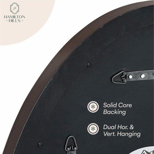 Hamilton Hills 24x36  Wenge Oval Mirror | Large Premium Wooden Mirror Perspective: left
