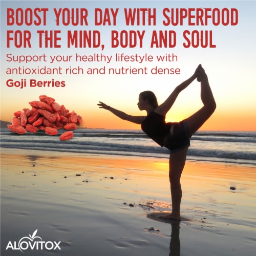 Certified Organic Goji Berries 16 oz | Raw, Vegan, Gluten Free Super Snack Perspective: left