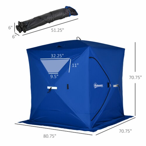 4 Person Ice Fishing Shelter, Waterproof Oxford Fabric Portable Pop-up Ice  Tent, 1 Unit - King Soopers