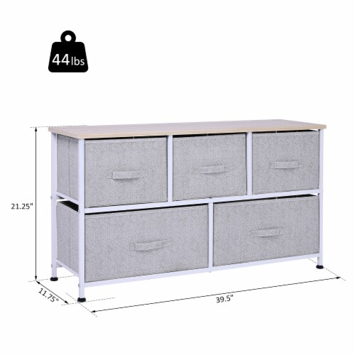 40 Storage Cube Dresser Unit Shelf Organizer with 5 Fabric Drawer Bins 1 Unit Fry s Food Stores