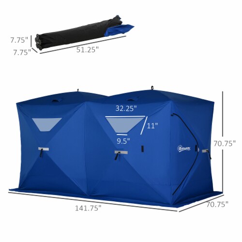 8 Person Ice Fishing Shelter, Waterproof Oxford Fabric Portable