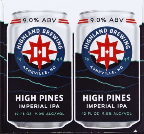Highland Brewing Company High Pines Imperial IPA Perspective: left