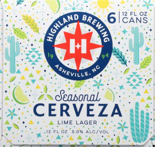 Highland Brewing Seasonal Berryful Fruited Ale Craft Beer Cans Perspective: left