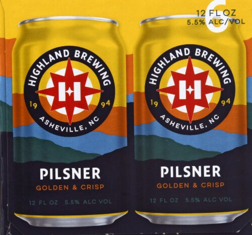 Highland Brewing Company Pilsner Perspective: left