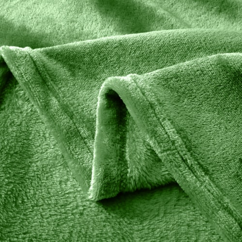 Lime green top fuzzy blanket
