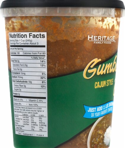 Heritage Cajun Style Gumbo Base Perspective: left