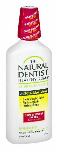 Natural Dentist Healthy Gums Peppermint Twist Antigingivitis Rinse Perspective: left