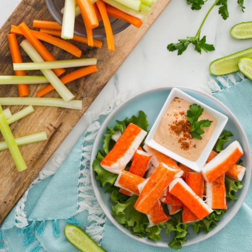 Trans-Ocean Seafood Snackers Surimi Seafood Perspective: left