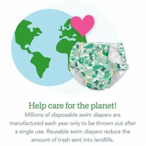 i play.® by green sprouts® Size 6M Snap Swim Diaper in Royal Perspective: left