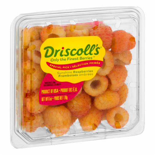 Driscoll's Sunshine Raspberries Perspective: left