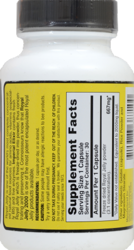 Imperial Elixir Royal Jelly 2000mg Capsules Perspective: left