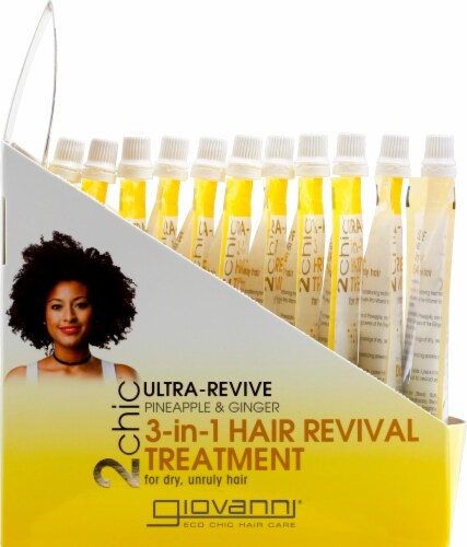 Giovanni 2chic Ultra-Revive Pineapple & Ginger 3-in-1 Hair Revival Treatment Perspective: left