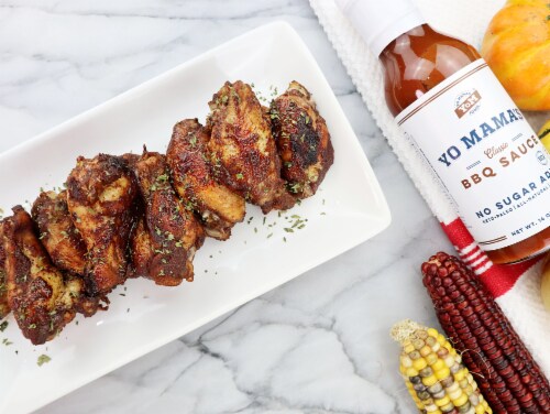 Yo Mama's Foods Keto Barbecue BBQ Sauce (Pack of 2) - Vegan, Gluten Free, Paleo Friendly Perspective: left
