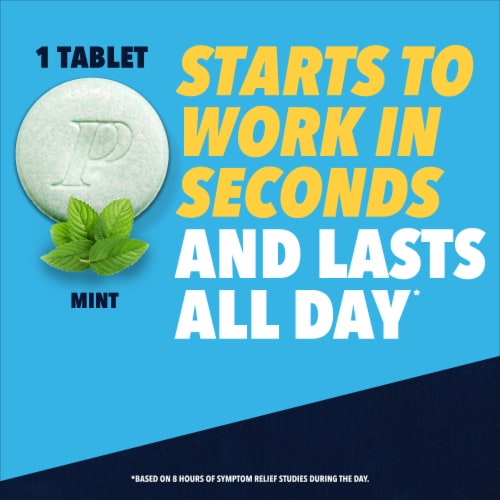 Pepcid Complete Acid Reducer + Antacid Mint Chews Perspective: left
