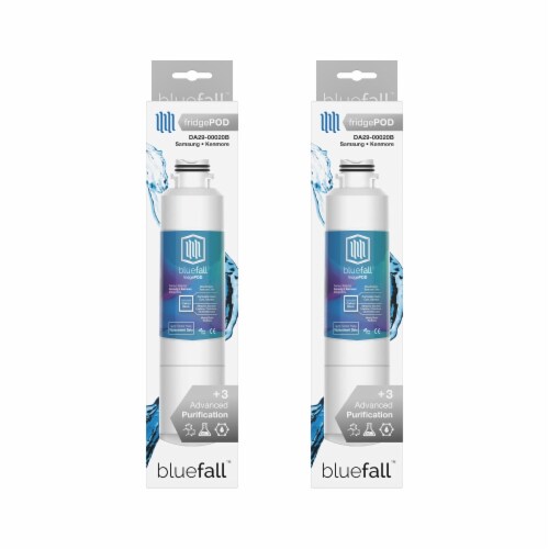 Samsung DA29-00020B 2PK Refrigerator Water Filter Compatible by BlueFall Perspective: left