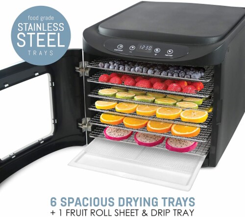 Brentwood 5 Tray Food Dehydrator in Black with Auto Shut Off