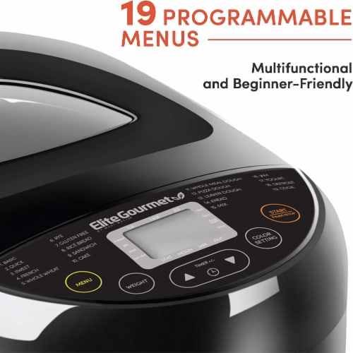 Elite Gourmet Programmable Bread Machine Maker, 1 ct - Kroger