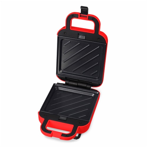 Elite Gourmet 3-In-1 Waffle Sandwich and Contact Grill - Red Perspective: left