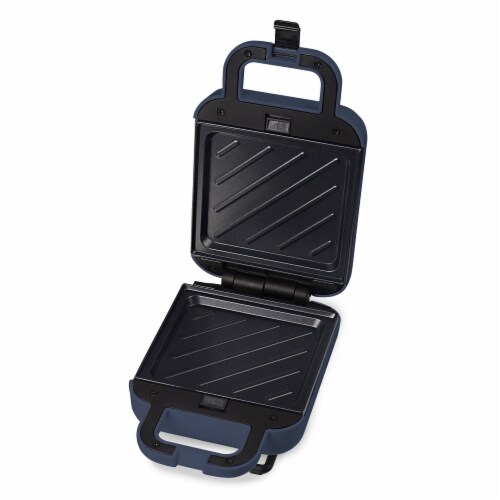 Elite Gourmet 3-in-1 Waffle & Sandwich Grill - Slate Blue Perspective: left