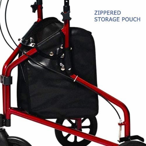 Lumex 609201M 3 Wheel Cruiser Lightweight Adjustable Rollator, Metallic
