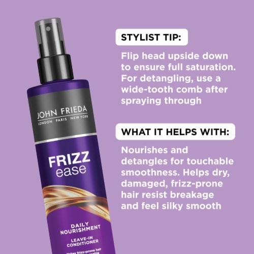 John Frieda Frizz Ease Daily Nourishment Conditioner, Anti Frizz and Heat Protectant Perspective: left