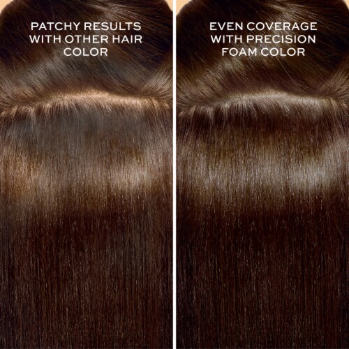 John Frieda Precision Foam Colour Brown Permanent Hair Color Kit, Hair Dye, 5N Medium Natural Brown Perspective: left