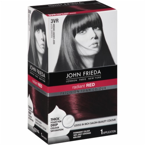 John Frieda Precision Foam Color Radiant Red® 3VR Deep Cherry Brown Hair  Color Kit, 1 ct - Fry's Food Stores