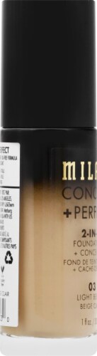 Milani Conceal + Perfect 2-in-1 Foundation & Concealer Medium to Full Coverage 03 Light Beige Perspective: left