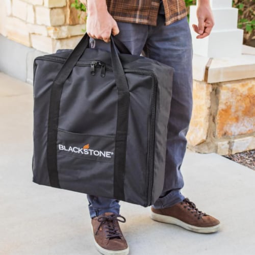 Blackstone 17 Inch Weatherproof Polyester Tabletop Griddle Cover & Carrying Bag Perspective: left