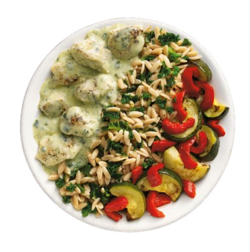 EatingWell Creamy Pesto Chicken Frozen Meal Perspective: left