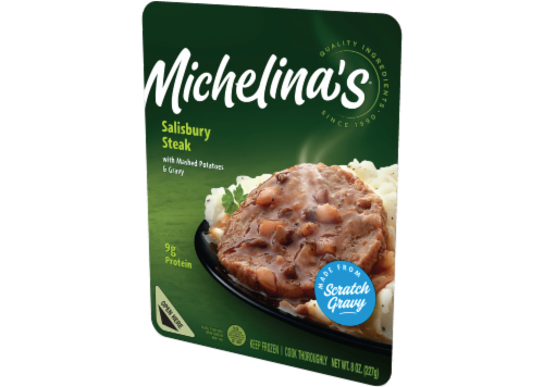 Michelina's® Salisbury Steak with Mashed Potatoes & Gravy Frozen Meal Perspective: left