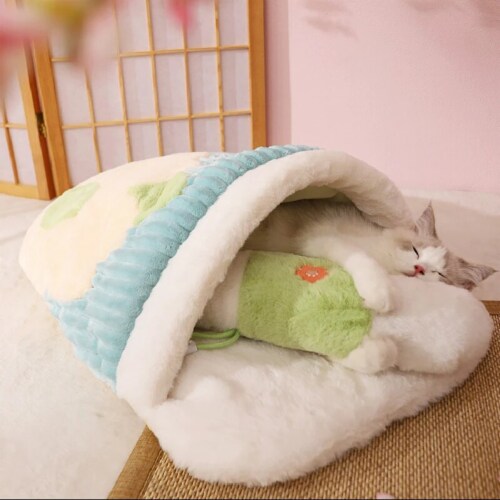 Japanese Sakura Cat Bed Cozy Sleeping Bag for Cats ONE SIZE Fred Meyer