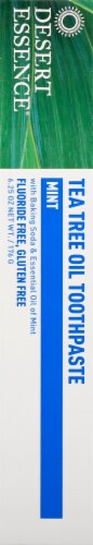 Desert Essence Mint Tee Tree Oil Toothpaste Perspective: left