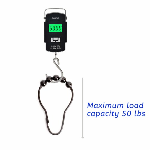 2 Lb Depot Shower Curtain Hooks - Black - 18/8 Stainless Steel - Set of 12 Perspective: left