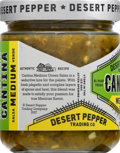 Desert Pepper Trading Cantina Medium Green Salsa Perspective: left