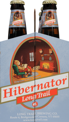 Long Trail Seasonal Hibernator Beer Perspective: left