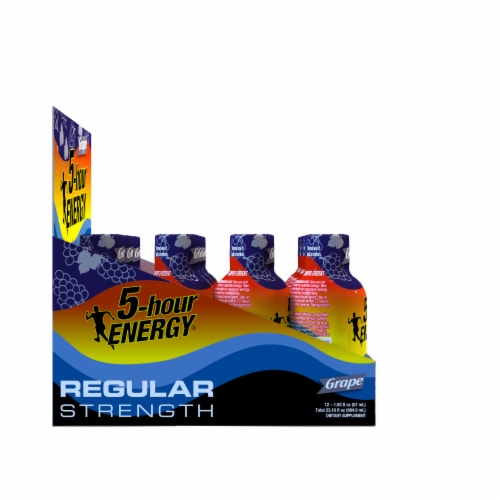 5-Hour Energy® Regular Strength Grape Energy Drink Supplement Perspective: left