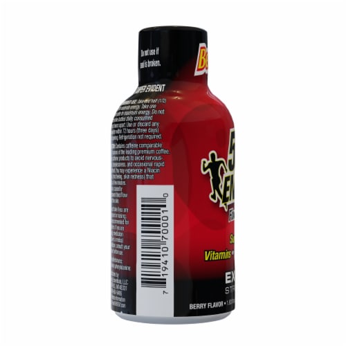 5-Hour® Extra Strength Berry Energy Drink Shot Bottle Perspective: left