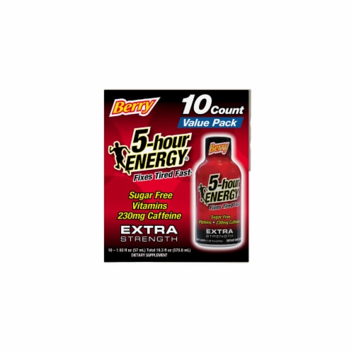 5-Hour® Extra Strength Berry Energy Drink Shot Bottle Pack Perspective: left