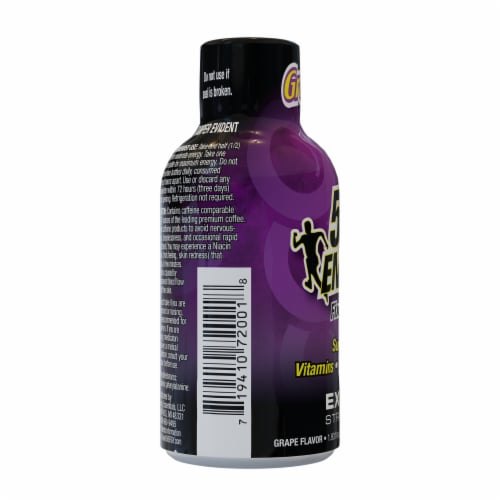 5-Hour Energy® Extra Strength Grape Energy Drink Shots Perspective: left