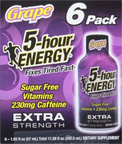 5-Hour® Extra Strength Grape Energy Drink Shot Multipack Bottles Perspective: left
