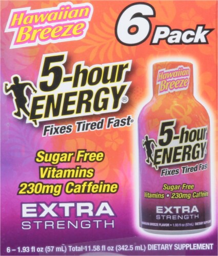 5-Hour® Extra Strength Hawaiian Breeze Energy Drink Shot Multipack Bottles Perspective: left