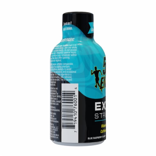 5-Hour® Extra Strength Blue Raspberry Energy Drink Shot Bottle Perspective: left