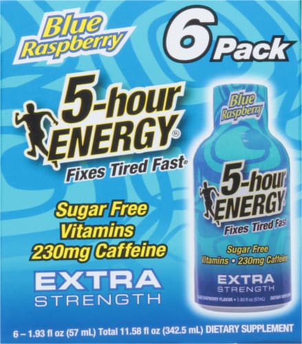 5-Hour Energy® Extra Strength Blue Raspberry Energy Shot Multipack Bottles Perspective: left
