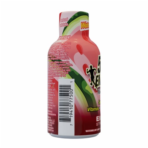 5-Hour® Watermelon Extra Strength Energy Drink Shot Bottle Perspective: left