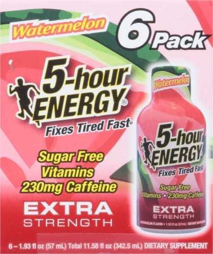 5-Hour® Watermelon Extra Strength Energy Drink Shot Bottle Perspective: left