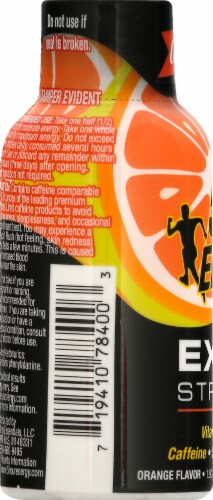5-Hour® Extra Strength Orange Energy Drink Shot Bottle Perspective: left